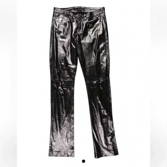 Ralph Lauren black label metallic black pants size 2 - Picture 10 of 11